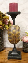 Large Nautical Reptile Tortoise Turtle Shell Pillar Candle Holder Statue 15&quot;H - £54.25 GBP