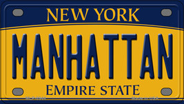 Manhattan New York Novelty Mini Metal License Plate Tag - $14.95