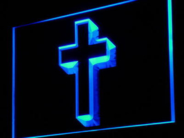 Cross Illuminated Led Neon Sign Home Decor, Cathedral, Lights Décor Art Craft - £20.77 GBP+