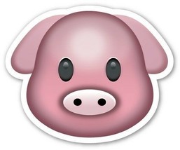 Vinyl Sticker 150mm pig nature animal kids laptop farming porky piggy retro - $4.98