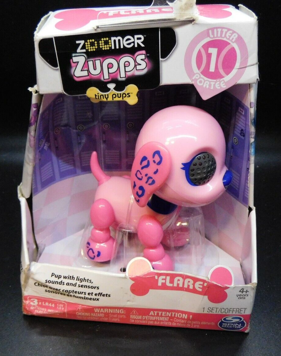 NIB Spin Master Zoomer Zupps Tiny Pups Litter 1 Flare - Box Damage, Pup Works - $17.63