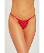 iCollection Scalloped lace thong Style 7126(X) Red and Black - $6.84 CAD