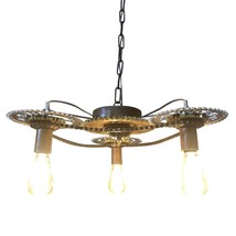Industrial Steampunk Pendant Lamp - Side Winder Cogs - Ceiling Light - £680.40 GBP
