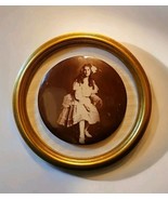 Antique Gold Gilded Framed Picture Young Woman Camilla Dobins New Jersey... - $30.58