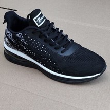 Gannou QL Womens Black Knit Air Running Walking Training Sneakers Shoes Size 9 - £12.60 GBP