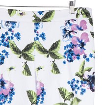 George Floral Capri Pants L 12 14 Women White Blue Purple Hawaiian Sprin... - £15.46 GBP