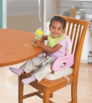 Baby Booster Seat Pink Folding Portable High Chair Infant Travel Toddler Tray - £32.68 GBP