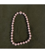 Vintage Blue Faux Pearl necklace with rhinestone magnetic closure - $30.77 CAD