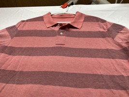 Eddie Bauer Mens Polo Shirt 2XL Short Sleeve Collared 100% Cotton Striped - £10.86 GBP