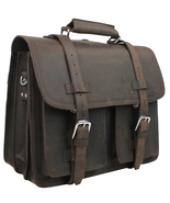 Vagarant Heavy C.E.O. - 17 in. Classic Full Leather Briefcase Backpack L01 - $289.00