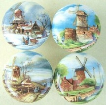 Cabinet Knobs Dutch windmills #2  (4)Pretty Misc - $19.80