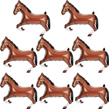 8 Pieces Mini Foil Horse Brown Horse Cowboy Foil For Birthday Baby Sho - £13.61 GBP