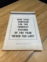 Never Too Late Press Book Kit Movie Poster 1965 Connie Stevens O'Sulliva... - $99.00