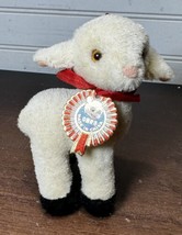 Vintage Wool Lamb Sheep Plush Ornament With Tag China - $15.00