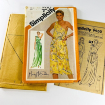 Vintage Simplicity One Shoulder Dress Mary McFadden Miss Sz 14 Uncut 9930 - £15.95 GBP