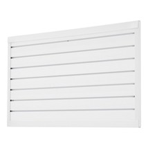 2 x 4 ft Slat Wall Paneling PVC White Garage Slatwall with Modular Design - £48.54 GBP