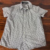 Mountain Ridge Men's Gray Sailboats Short Sleeve Button-Up Shirt M - $12.47