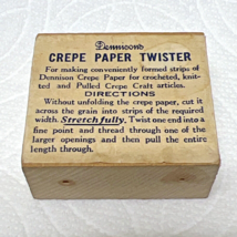 Vintage Dennison Crepe Paper Twister w Original Label &amp; Instructions 1 3/4 x 1.5 - £14.40 GBP