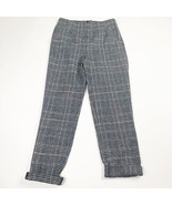 NWT Parisian Tall Dress Pants Women Size 6 Plaid Gray and Blue Skinny - $8.95