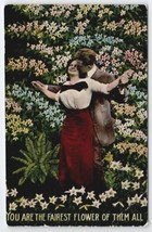 Coupke Kissing Fairest Flower Of All Davidson Schmitz Long Pine NE Postcard A35 - £10.18 GBP