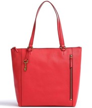 Fossil Tara Cherry Red Leather Shopper ZB1475618 Shoulder Bag NWT $230 Retail FS - £87.06 GBP