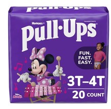 Huggies Pull-Ups for Girls, 3T-4T, 20 Count Pack, Disney Minnie Mouse - £10.34 GBP