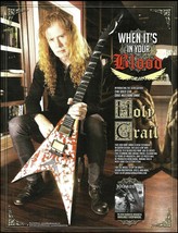 Megadeth Dave Mustaine Holy Grail Dean 24K Gold Leaf VMNT guitar ad print - £3.38 GBP