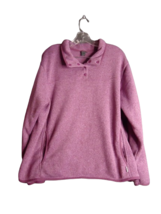 Eddie Bauer Purple Quarter Snap Stand Collar Fleece Pullover Womens Size... - $15.84