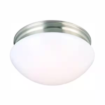 9 in. Brushed Nickel Finish LED Flush Mount IPF3011L-3/BN Frosted Acrylic Shade - £18.91 GBP