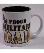 Proud Military Dad Coffee Mug Camo Eagle White Tan &amp; Brown In Color Cera... - $6.89
