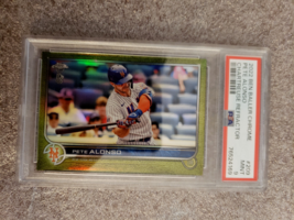2022 Topps Chrome Ben Baller Pete Alonso Chartreuse Refractor PSA 9 4/15 NY Mets - £127.42 GBP