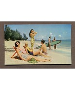 Vintage Postcard United Air Lines Hawaii Beaches Sunbather Bathing Beaut... - $5.99