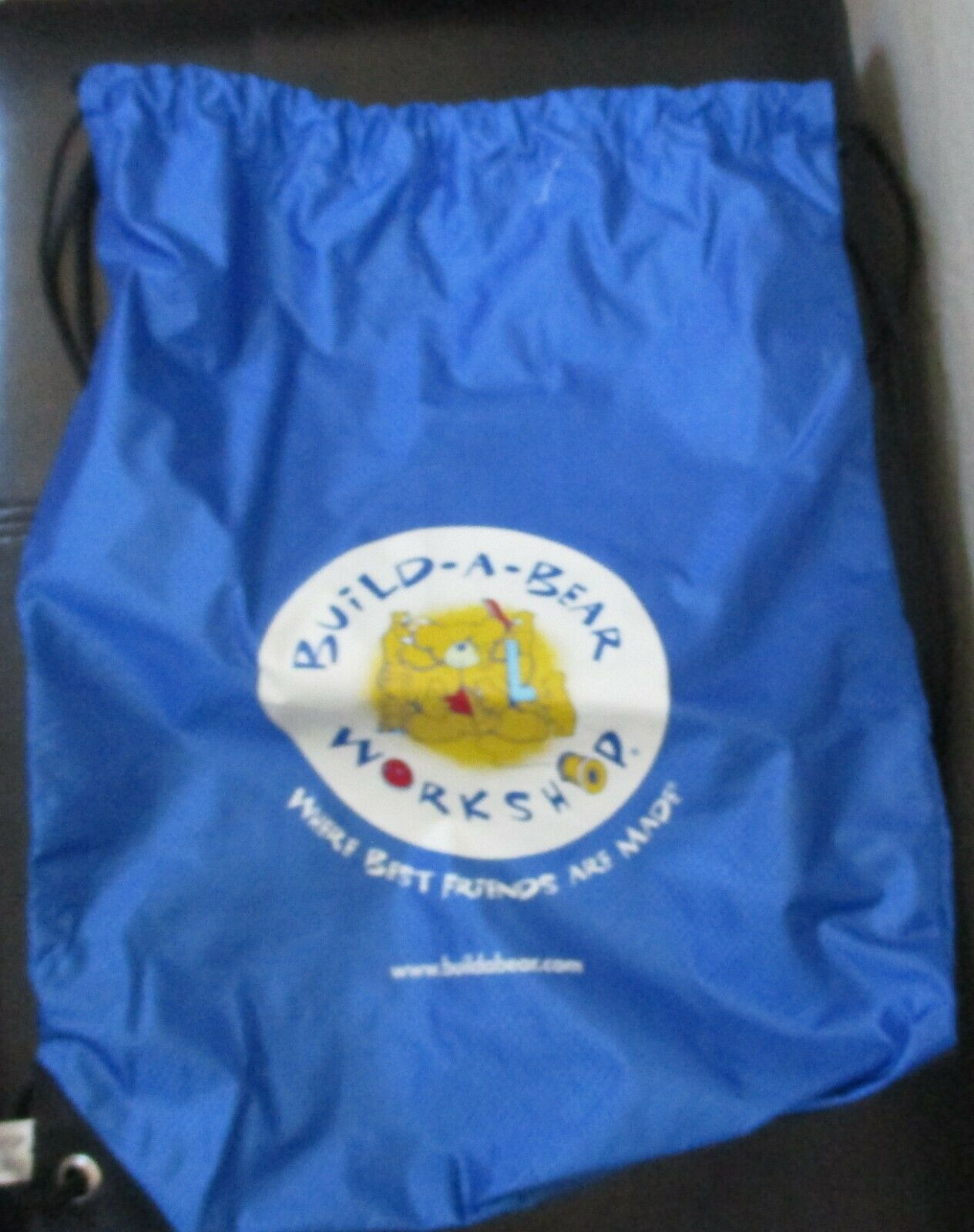 Build A Bear Workshop Blue Carry Bag Front Pack or Back Leather Bottom C... - $6.72