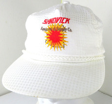 Vintage Sandvick Sandvik Equipment Supply Co Engineering Hat White Rope ... - $11.83