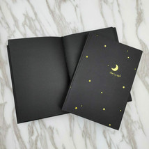 Black Paper Journal with Black Cardboard Hardcover Notebook Black Pages Sketch - £14.23 GBP