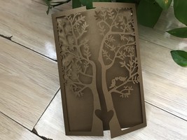 Tree 50pcs Laser Cut Wedding Invitations,Laser Cut Wedding Invitation Cards - £42.95 GBP