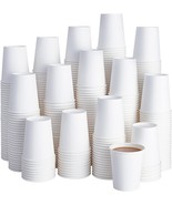 LITOPAK 400 Pack 8 oz Disposable Paper Coffee Cup, Hot/Cold Beverage Dri... - £23.64 GBP