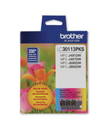 Brother LC3011 Ink 200 Page-Yield Cyan/Magenta/Yellow 3/Pack LC30113PKS - £39.32 GBP