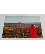 Vintage Diamond Head from round top drive real photo postcard 1951 - £7.85 GBP