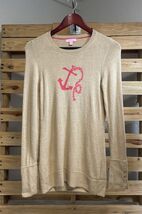 Lilly Pulitzer Tan Pink Anchor Sweater Size S BBL JD - $14.84