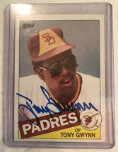 Tony Gwynn (d. 2014) Signed Autographed 1985 Topps Baseball Card - San Diego Pad - £39.86 GBP