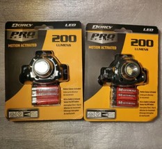 LOT OF 2 DORCY PRO SERIES 200 Lumens Motion Activated LED Head Lamp AAA ... - $34.58