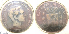 SPAIN 1879  10 Centimos  - $15.00