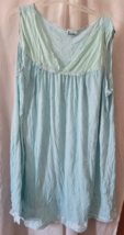 Vintage Women's Vanity Fair Nightgown Teal/Green Sleeveless Lightweight ... - $14.99
