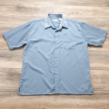 Michael Brandon Mens XL Short Sleeve Shirt Office Casual Blue Work Weekend - $14.74