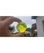50 mm Earth globe Czech Uranium glass paperweight vaseline collectible item - $1,770.61 MXN