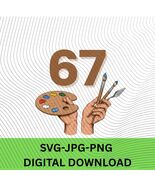 Funny Six Seven 67 Meme Gen Alpha Slang Hands gift lovers of drawing &amp; p... - $2.95