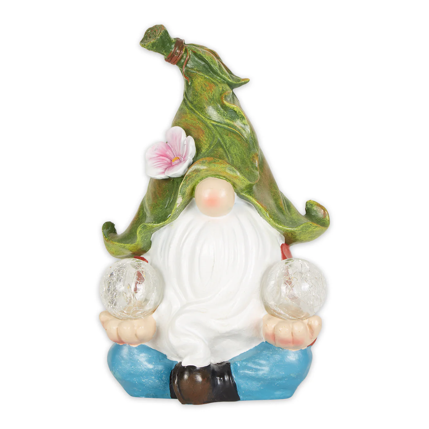 Gnome Meditating Solar Statue - $664.31 MXN