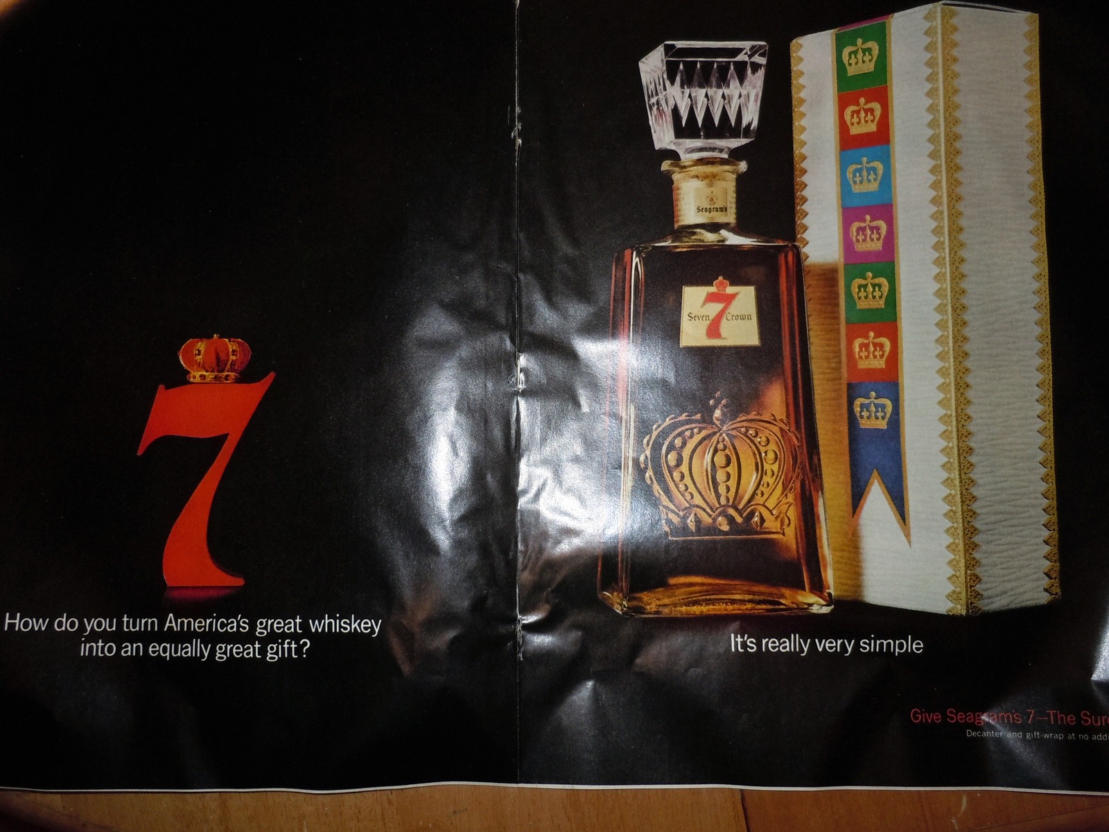 Seven Crown Christmas Box 2 Page Print Magazine Advertisement 1964 - $4.99