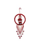 Christmas Round Czech Glass Seed Beaded Fringe Dangle Hanging Dream Catc... - $24.74